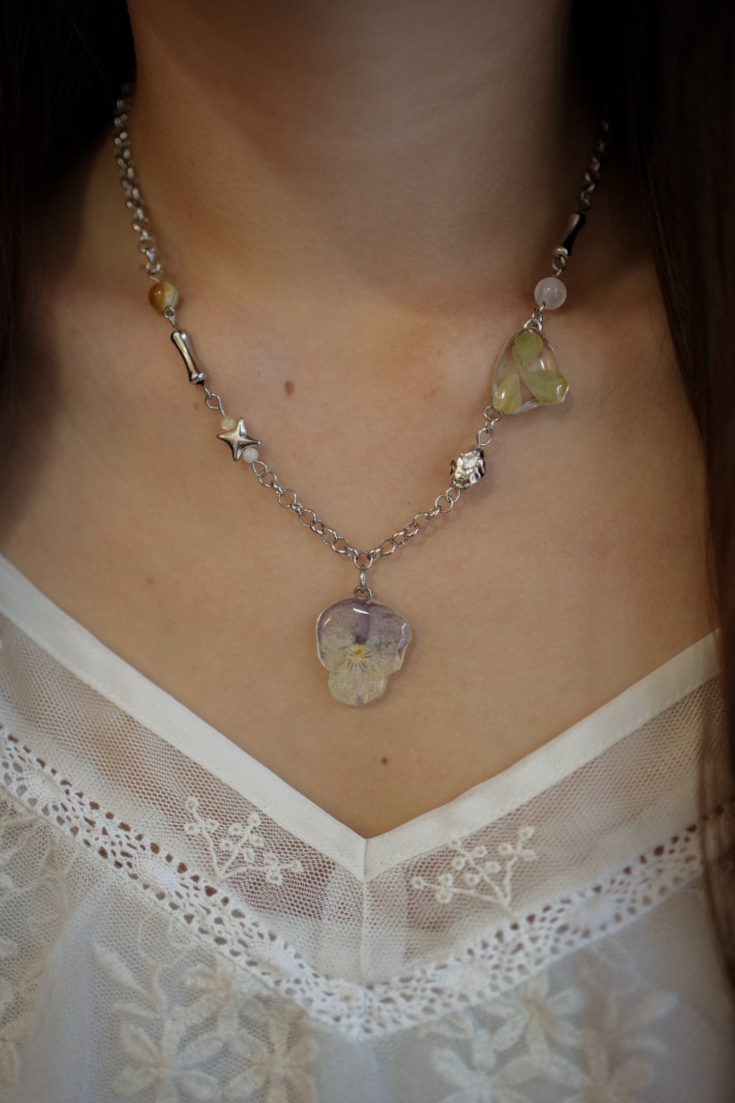 Stellar Pansy Necklace