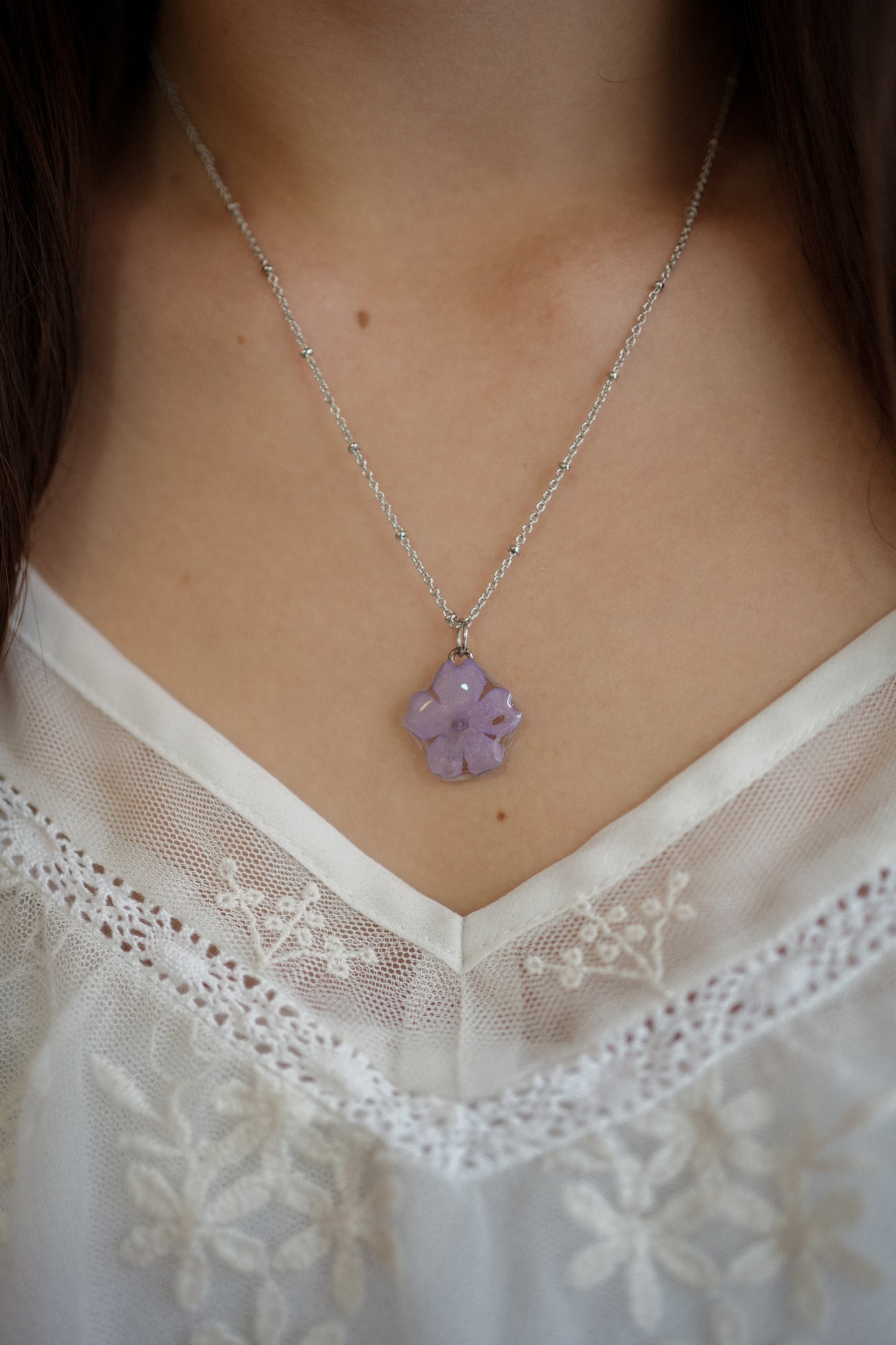 Solo Lavender Sakura Necklace